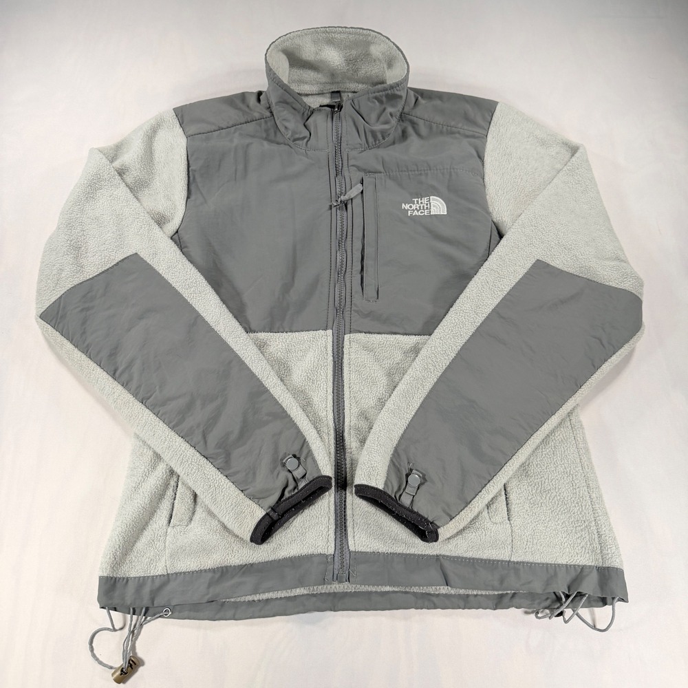 The North Face Fleece Jacket Women M Gray Denali Style Full Zip Outdoor Layer